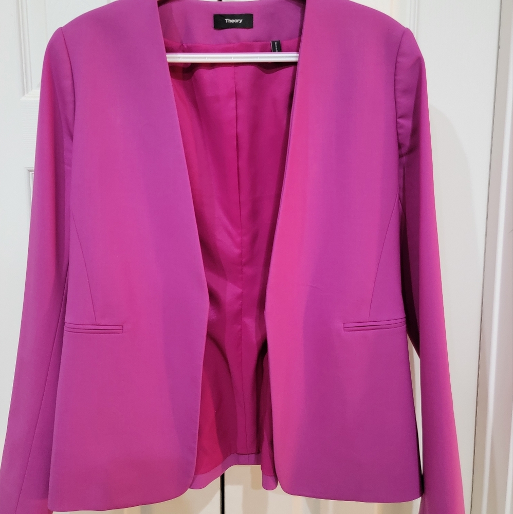 Theory Magenta blazer Size 6